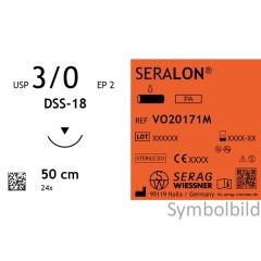 Seralon® 50 cm, USP 5/0, DS 12, Metric  1 