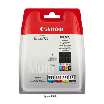 Canon CLI 551 MP original, 4 Farben (BK/C/M/Y)